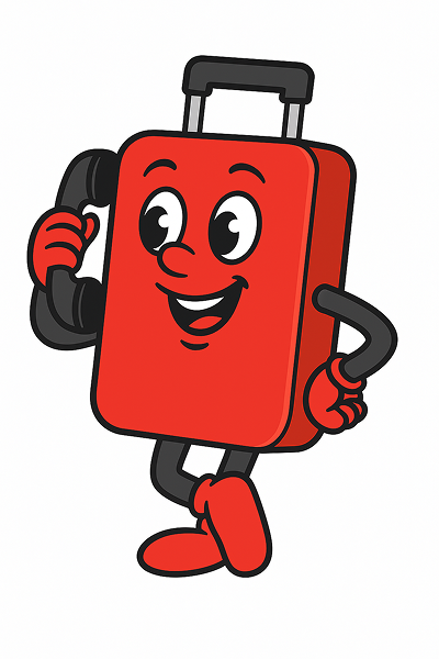 Mascotte assistenza clienti Kiss and Store - aiuto 24/7 per il deposito bagagli a Cracovia