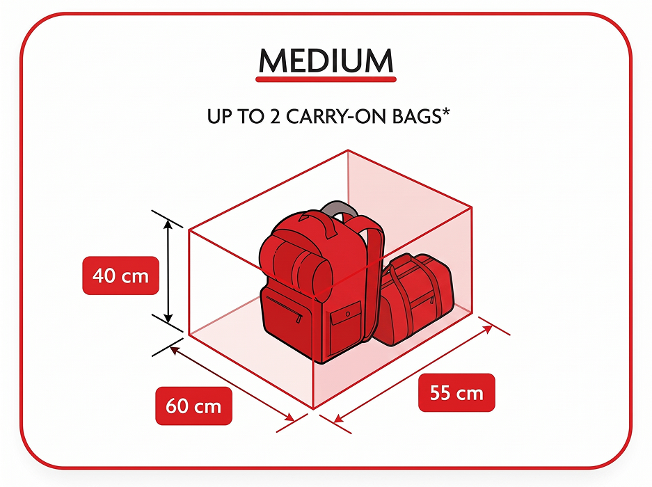 Casier moyen - pour 1 valise cabine